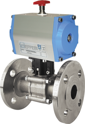 Zawór kulowy serii OLYMPIC z siłownikiem pneumatycznym