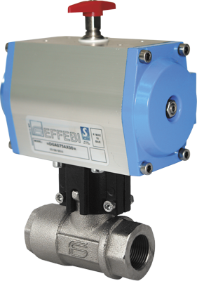 Zawór kulowy serii HYPRESS z siłownikiem pneumatycznym