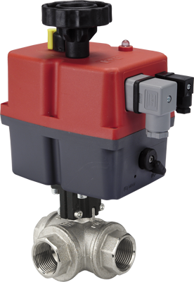 Zawór kulowy serii TRIFLUX z siłownikiem elektrycznym