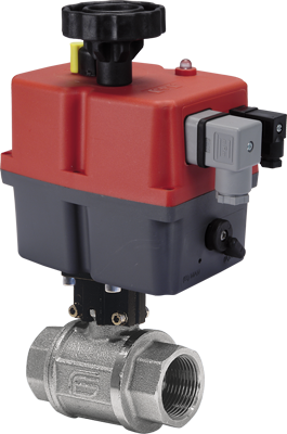Zawór kulowy serii TOTAL z siłownikiem elektrycznym