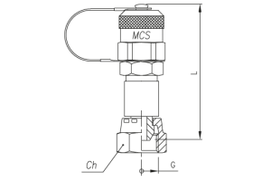 Złącze pomiarowe proste GZ 16x2,0 / nakrętka GW calowy ze