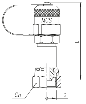 Złącze pomiarowe proste GZ 16x2,0 / nakrętka GW calowy ze