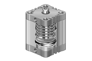 Siłownik kompaktowy ISO 21287/UNITOP SK21 ze sprężyną po