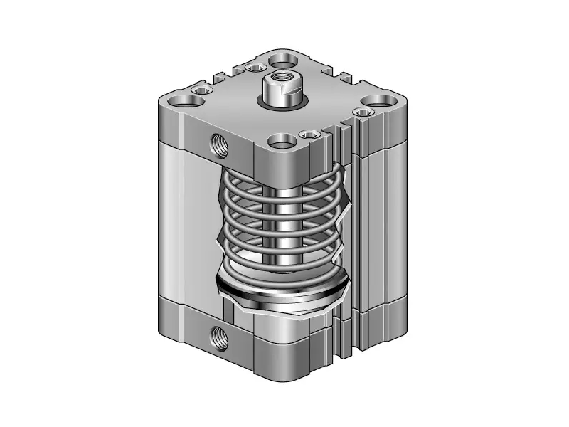 Siłownik kompaktowy ISO 21287/UNITOP SK21 ze sprężyną po
