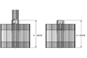 Siłownik kompaktowy ISO 21287/UNITOP SK21 ze sprężyną po