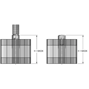 Siłownik kompaktowy ISO 21287/UNITOP SK21 ze sprężyną po