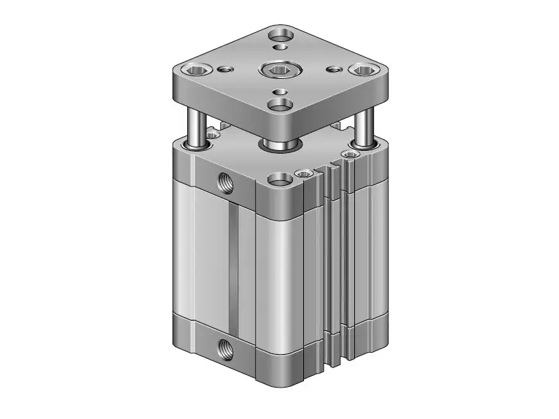 Siłownik kompaktowy ISO 21287/UNITOP SK21 antyobrotowy, ISO