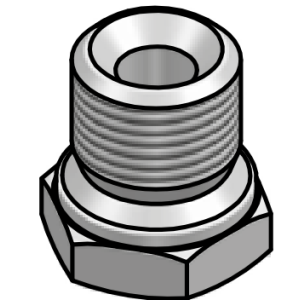 Przyłącze do spawania ze stożkiem 60° RV502, Rozmiar gwi