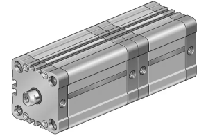 Siłownik kompaktowy ISO 21287/UNITOP SK21 z dwoma skokami, 
