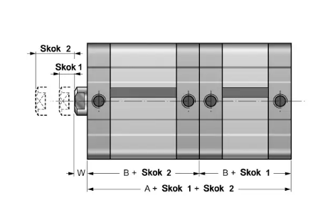 Siłownik kompaktowy ISO 21287/UNITOP SK21 z dwoma skokami, 