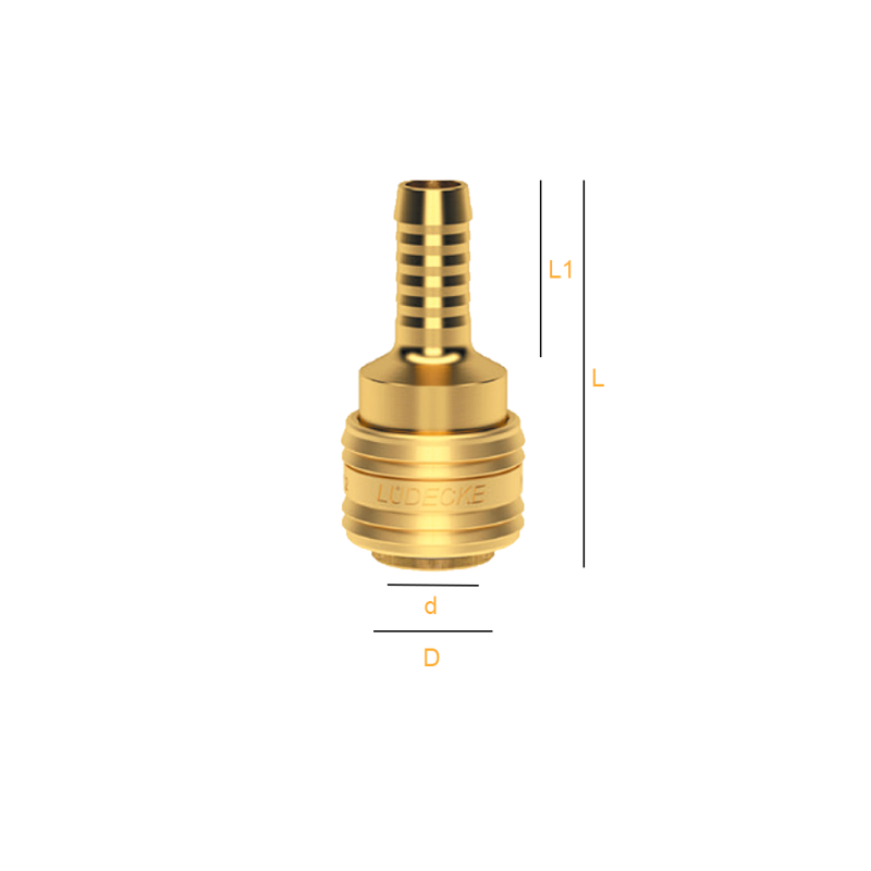 Szybkozłącze NW 7,2 DN, Materiał: Mosiądz, Rodzaj szybko