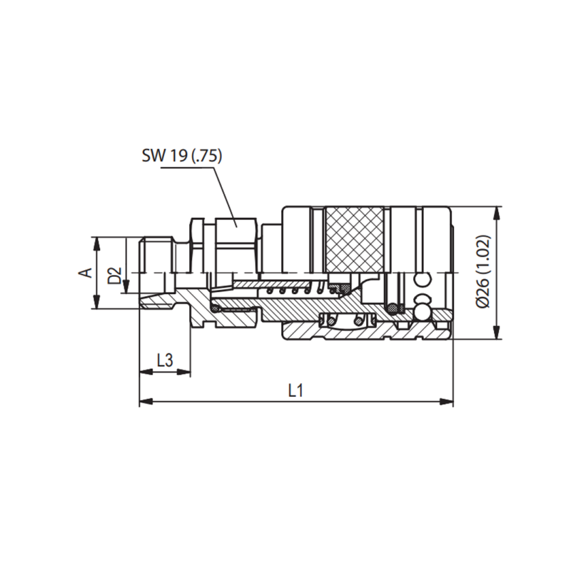 Szybkozłącze Serii HP/HU, Materiał: Stal węglowa Cr(VI)-