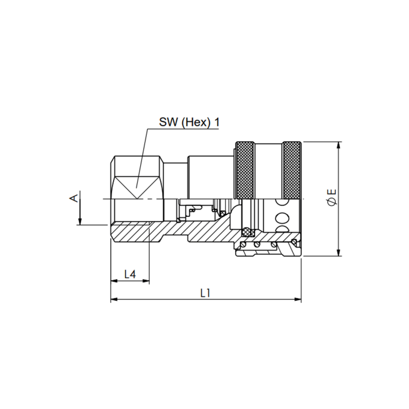 Szybkozłącze Serii IB, Materiał: Stal węglowa Cr(VI)-fre