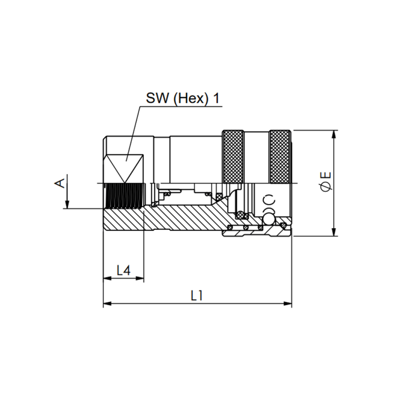 Szybkozłącze Serii ID, Materiał: Stal węglowa Cr(VI)-fre