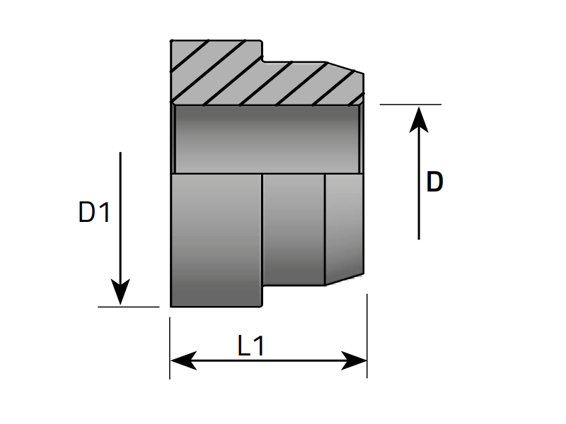 Pierścień wspierający ABO ORFS D1/4 - D06, Materiał: Stal węglowa Cr(VI)-free/Zn-Ni, Rozmiar gwintu: D1/4 - D06