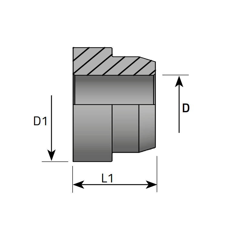 Pierścień wspierający ABO ORFS, Materiał: Stal węglowa Cr(VI)-free/Zn-Ni, Rozmiar (T/T2/D/Φ): D1/4 - D06