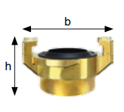 Złącza kłowe do wody GW, mosiądz, rozstaw kłów 40 mm T
