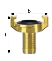 Złącza kłowe do wody, mosiądz, rozstaw kłów 40 mm Typ