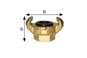 Złącza kłowe do powietrza GW, rozstaw kłów 42 mm Typ KI