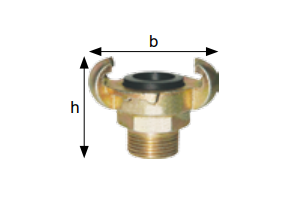 Złącza kłowe do powietrza GZ, rozstaw kłów 42 mm Typ KA