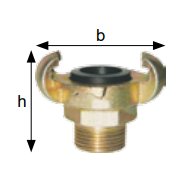 Złącza kłowe do powietrza GZ, rozstaw kłów 42 mm Typ KA