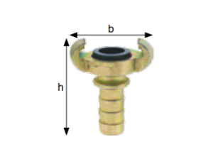 Złącza kłowe z kołnierzem do powietrza, rozstaw kłów 4