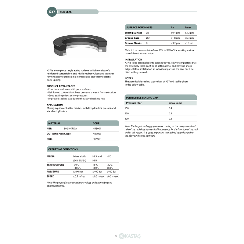 Uszczelnienie K37 6x14x6,2u/6,5k, Symbole uszczelnień kasta