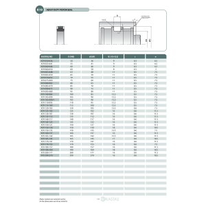 Uszczelnienie K19 50x36x9k, Symbole uszczelnień kastas: 050