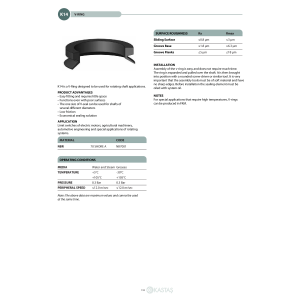 Uszczelnienie K14 typ A/S 9,5-11,5x9, Symbole uszczelnień k