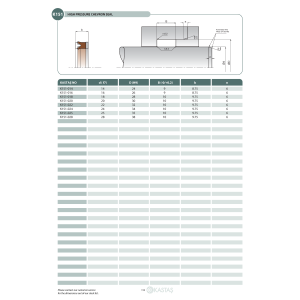 Uszczelnienie K151 14x24x7,25k/B 9k, Symbole uszczelnień ka