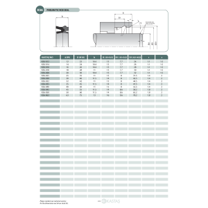 Uszczelnienie K56 12x22x7,7k/13k/10,4u/24, Symbole uszczelni