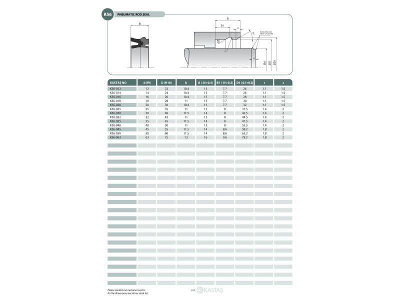 Uszczelnienie K56 12x22x7,7k/13k/10,4u/24, Symbole uszczelni