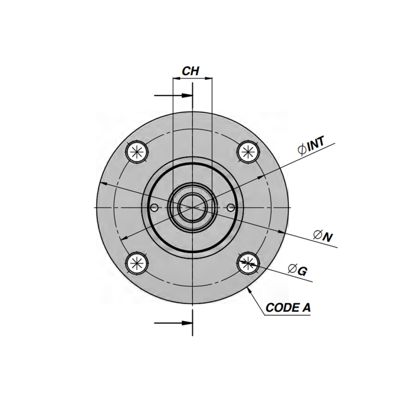 Siłownik hydrauliczny dwustronnego działania z kołnierzem