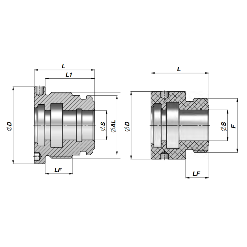 Dławnica M250 CG, Średnica tłoka: 32 mm, Tłoczysko: 16 m