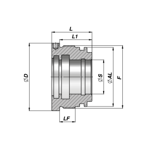 Dławnica C200 CGLM, Średnica tłoka: 40 mm, Tłoczysko: 20