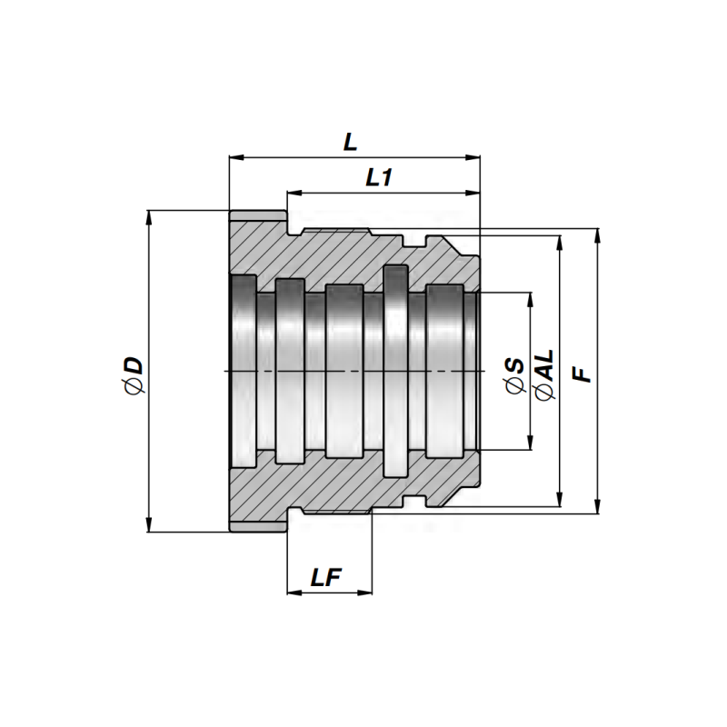 Dławnica P350 CGPM, Średnica tłoka: 50 mm, Tłoczysko: 25