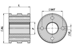 Tłok M250 CTT, Średnica tłoka: 30 mm, ØI-F - Średnica w