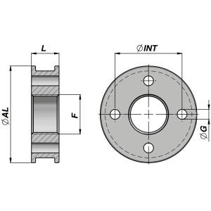 Tłok M250 CTTB, Średnica tłoka: 30 mm, ØI-F - Średnica 