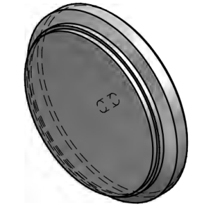 Dno cylindra CFC, Średnica tłoka: 25 mm, Średnica zewnęt