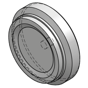 Dno cylindra CFPM, Średnica tłoka: 50 mm, Średnica zewnę