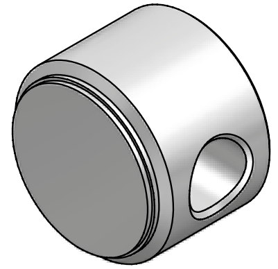 Dno cylindra CFO, Średnica tłoka: 40 mm, Średnica zewnęt