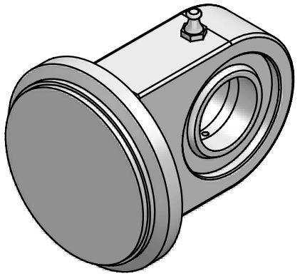 Dno cylindra CSTSNF, Średnica tłoka: 40 mm, Średnica zewn