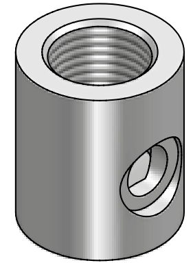 Wejście gwintowane do rury zasilającej CBSLT, Rozmiar gwin