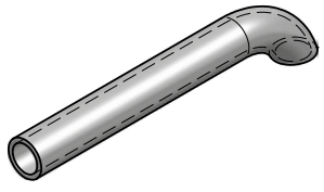 Rura łącząca stalowa CETS, Rozmiar rury: 10x1,5, Długoś