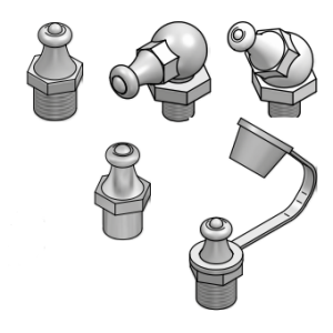 Smarowniczka UNI 7663 AN/APGR, Typ: D, Rozmiar gwintu: M06x1