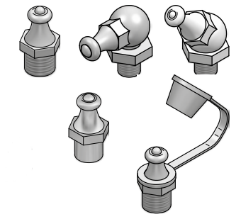 Smarowniczka UNI 7663 AN/APGR, Typ: D, Rozmiar gwintu: M06x1