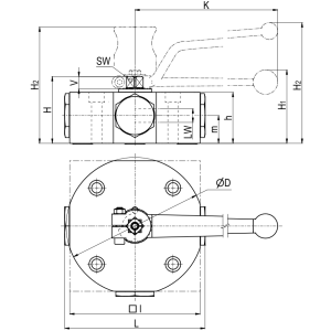 Zawór kulowy wielodrogowy do zamontowania na kolektorze DN6
