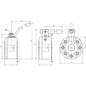 Zawór kulowy kołnierzowy 2 drogowy z połączeniem kołnie