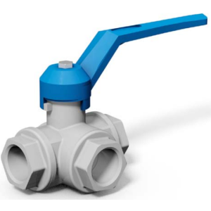 Zawór kulowy gwintowany 3 drogowy niskiego ciśnienia DN6 -