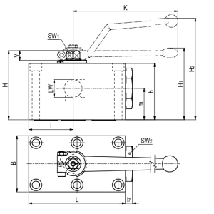 Zawór kulowy 3/2 drogowy do zamontowania na kolektorze DN6 